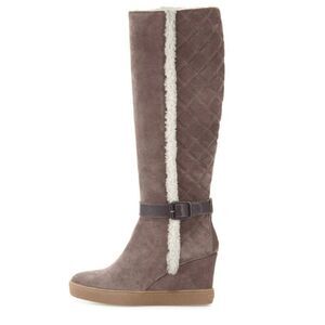 AQUATALIA Callie Faux-Shearling Wedge Boot Size 7.5